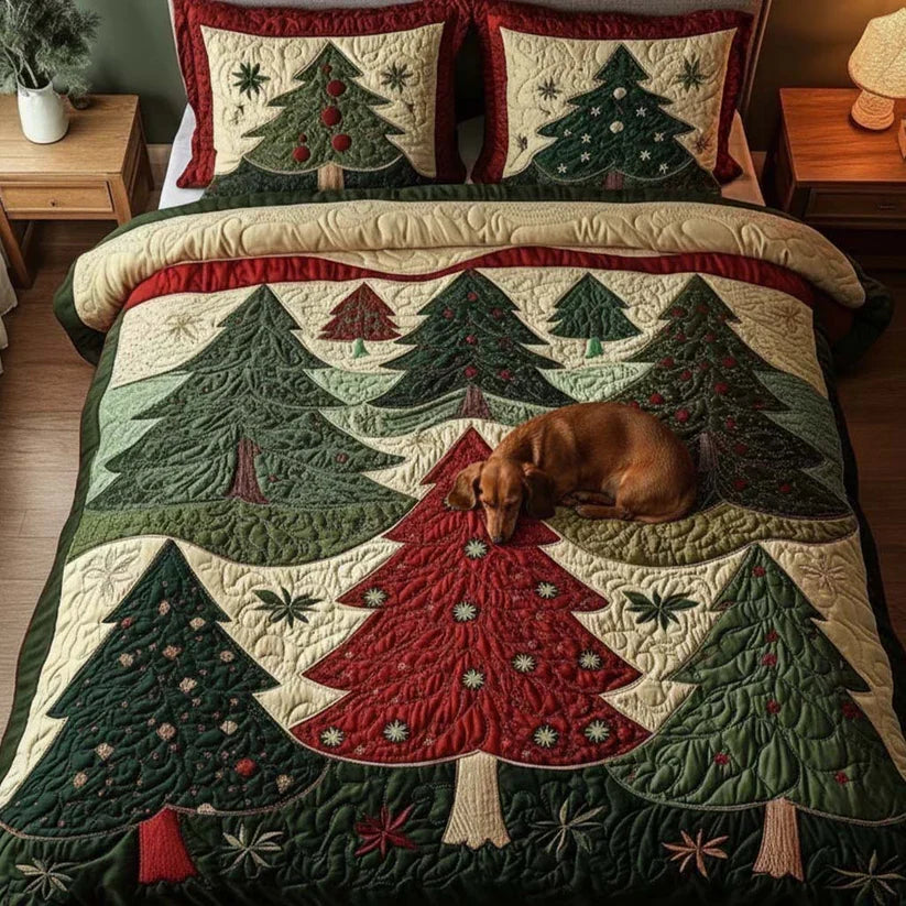 3-Piece Quilted Bed Set - Enchanted Forest
