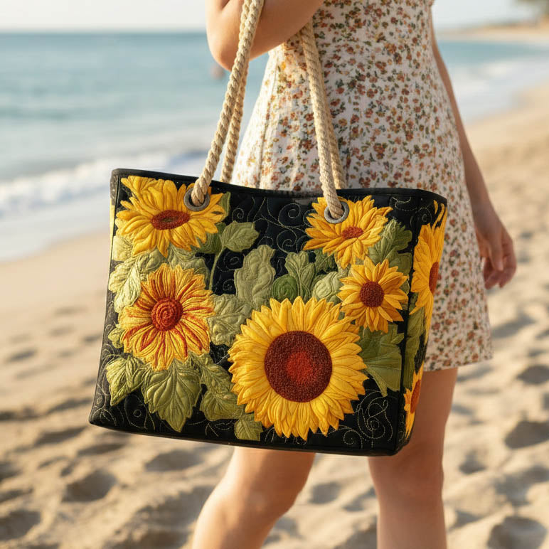 Artisan Sunflower Beach Tote