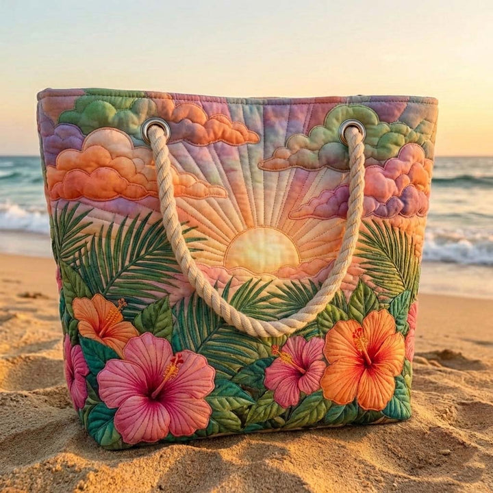 Tropical Amanecer Artisan Beach Bag