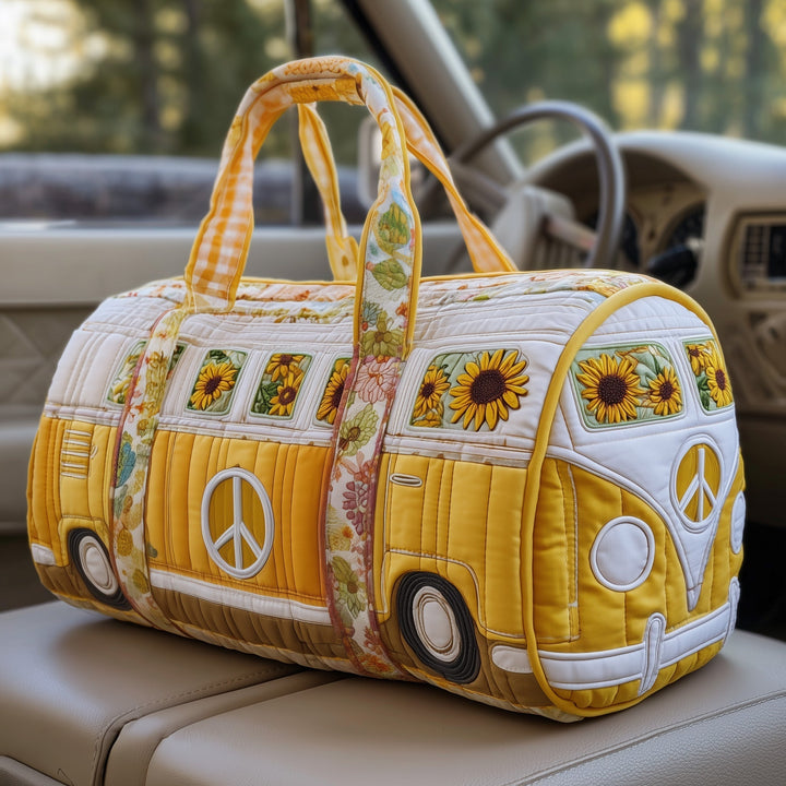 Quilted Duffle Bag - Yellow Hippie Van Design GFTOXM411
