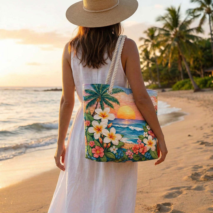 Tropical Breeze Handmade Beach Tote
