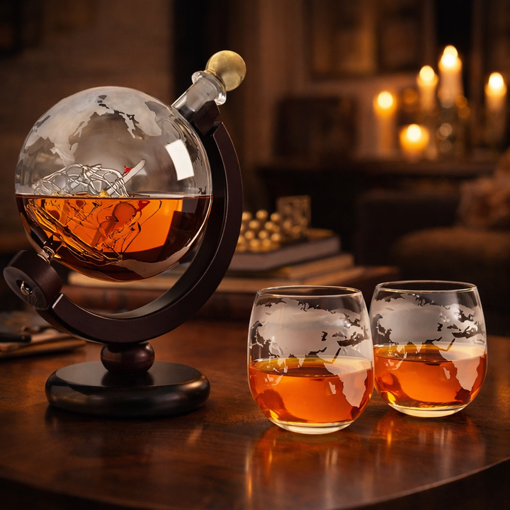 World Map Edition Whisky Bottle