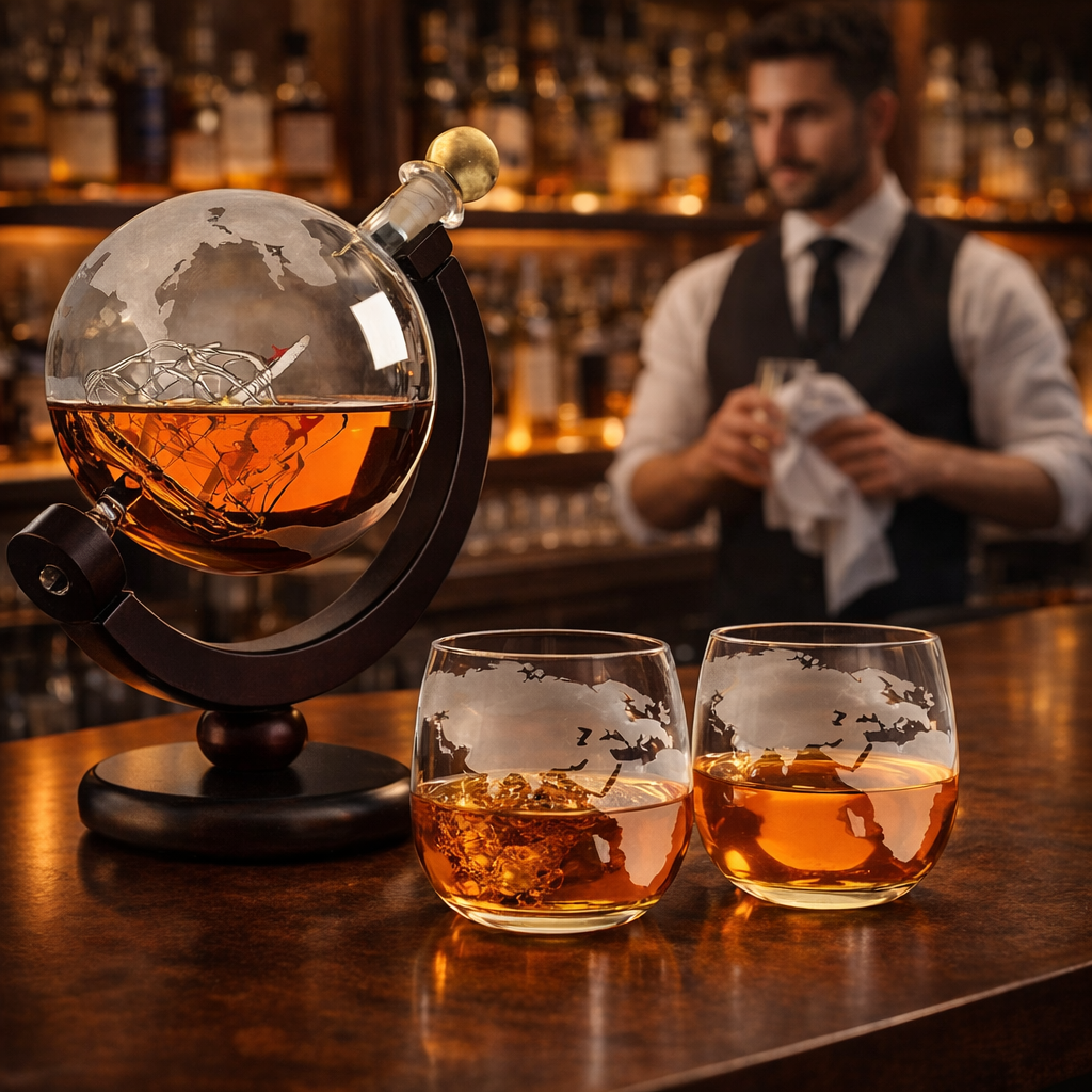 World Map Edition Whisky Bottle