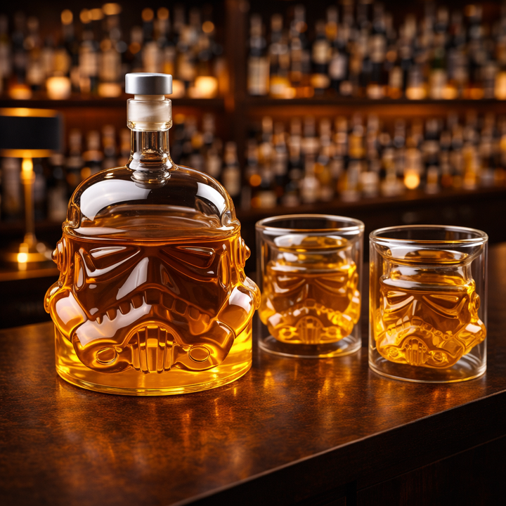 Whiskey Glass Set - Elegant Glass and Tumbler Duo