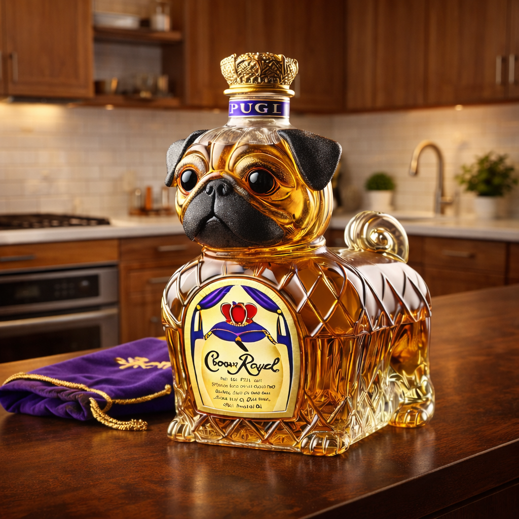 French Bulldog Edition Whisky Bottle