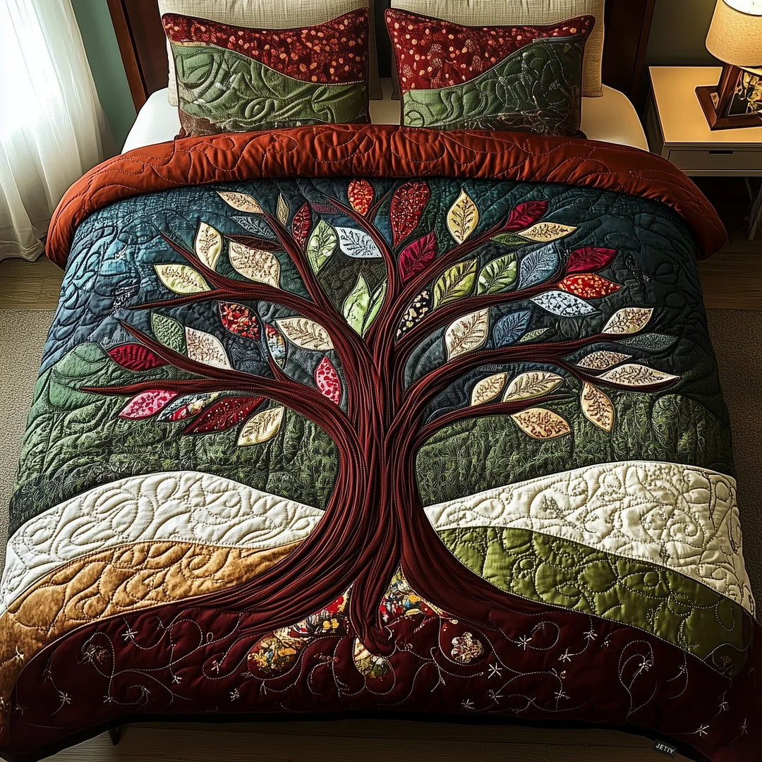 3-Piece Quilted Bed Set - Nature's Embrace