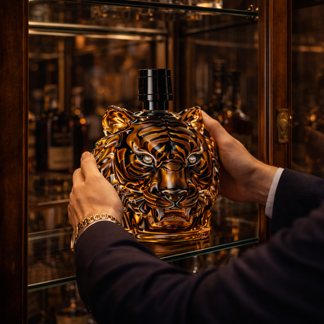 Tiger Edition Whisky Bottle