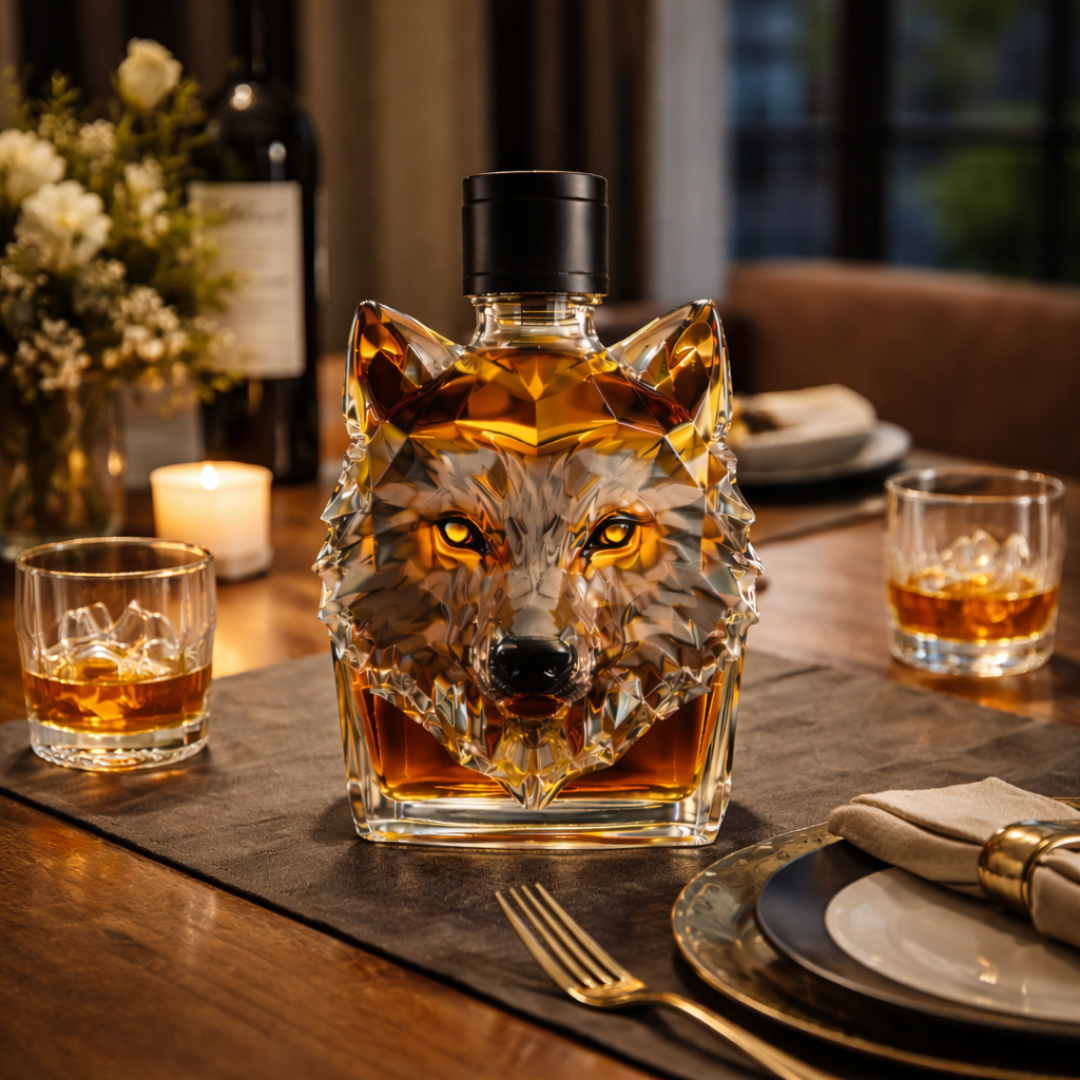 Wolf Edition Whisky Bottle
