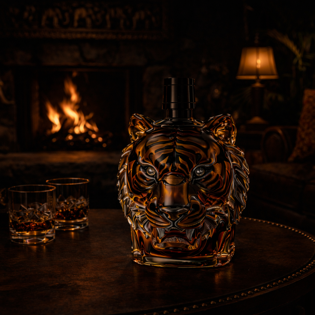 Tiger Edition Whisky Bottle