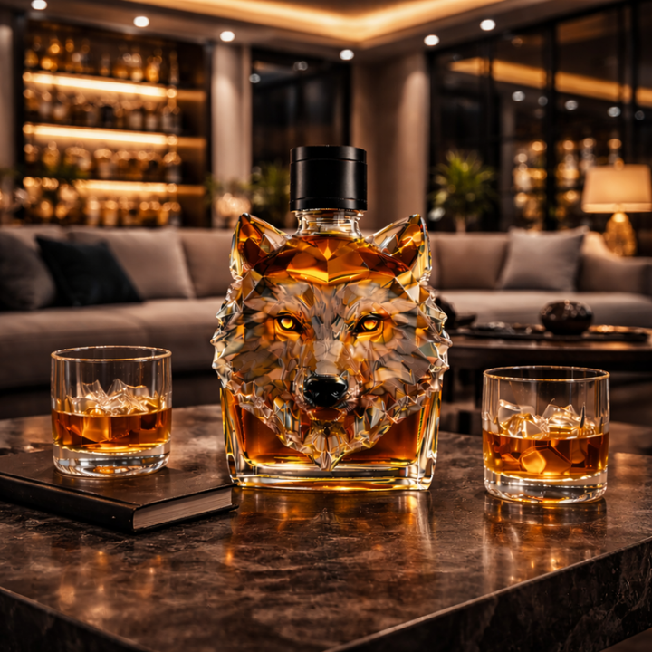 Wolf Edition Whisky Bottle