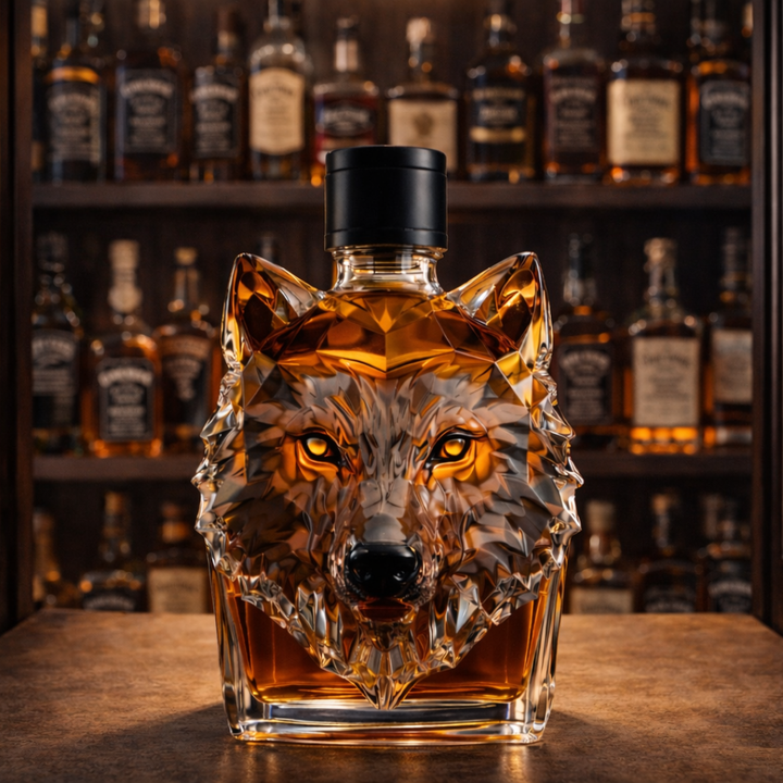 Wolf Edition Whisky Bottle