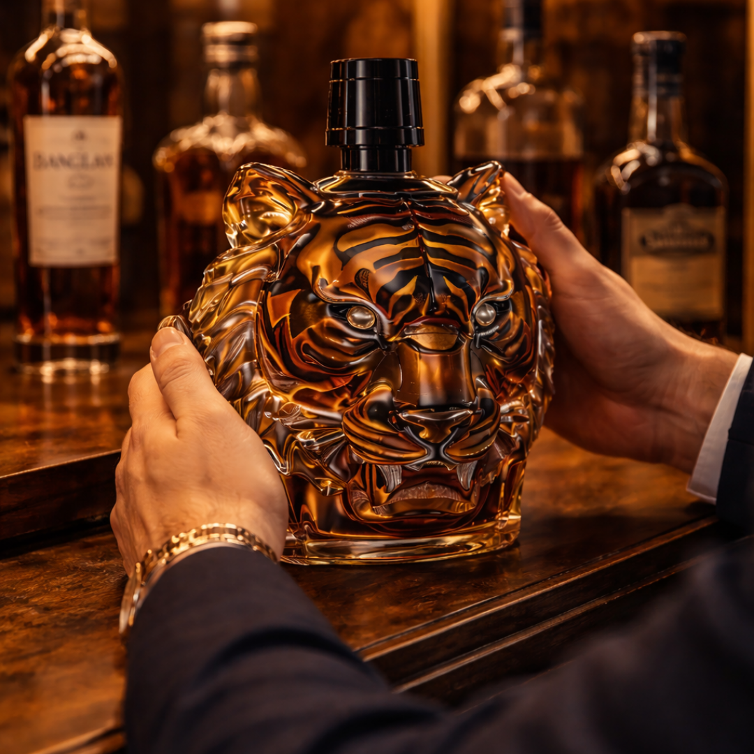 Tiger Edition Whisky Bottle
