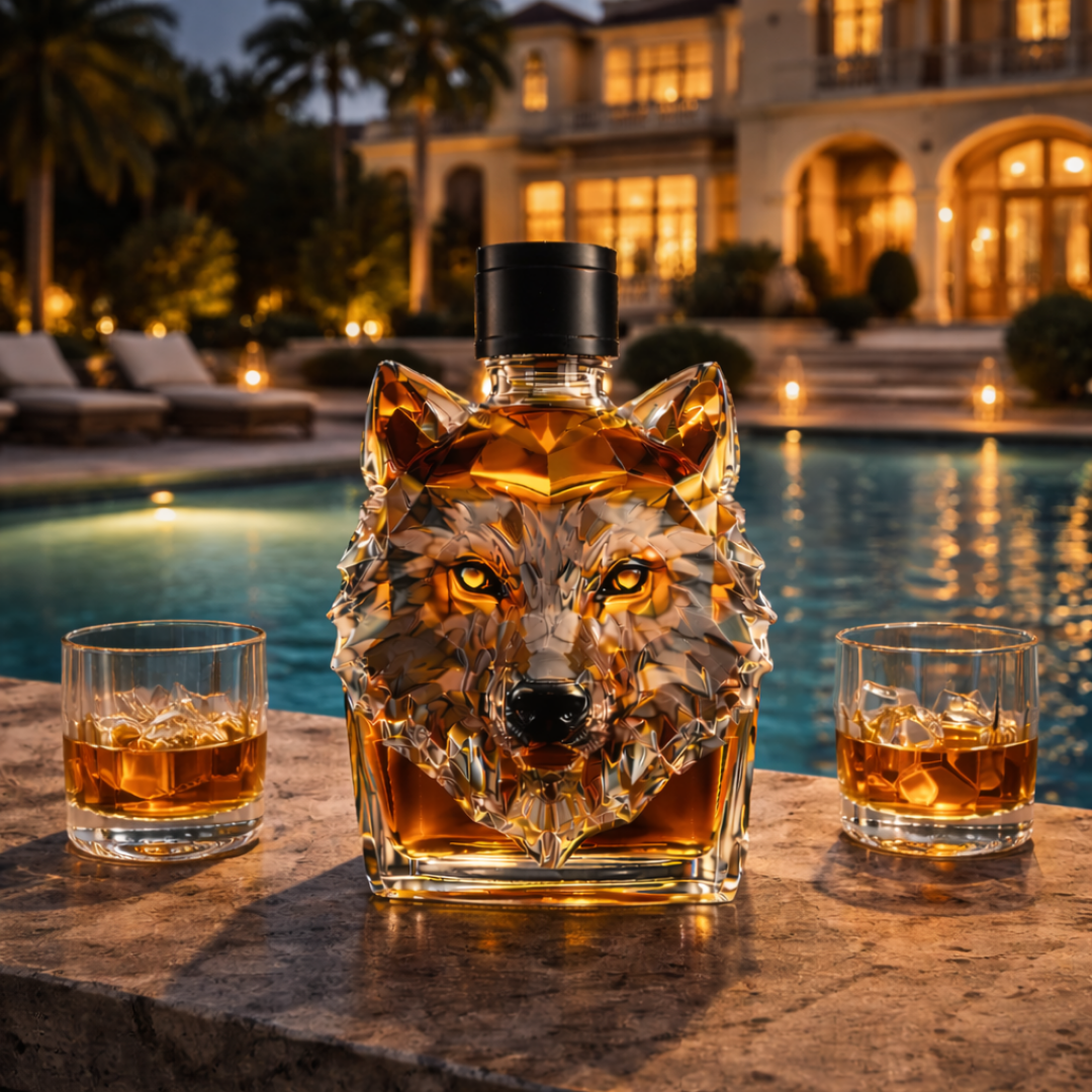 Wolf Edition Whisky Bottle