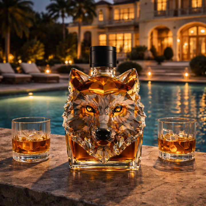 Wolf Edition Whisky Bottle