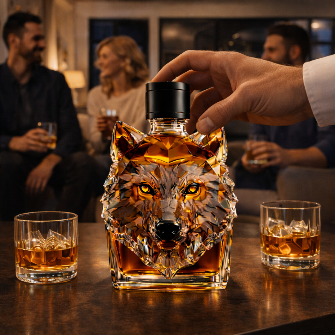Wolf Edition Whisky Bottle