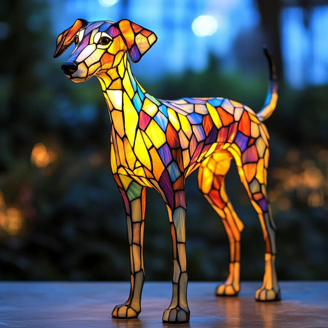 Whippet-Inspired Stained Design