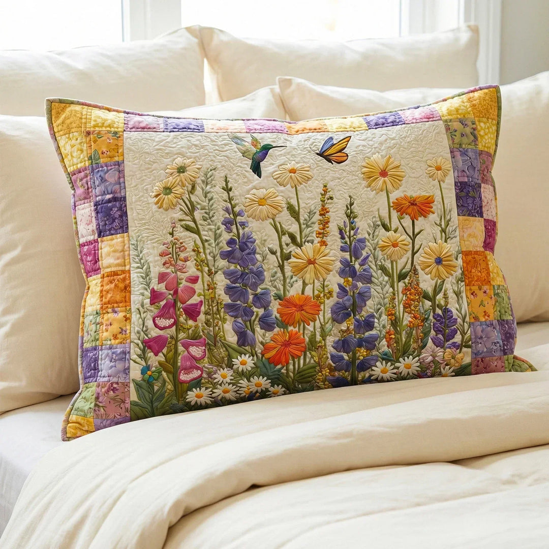 Timeless Floral Quilted Cushion Cover