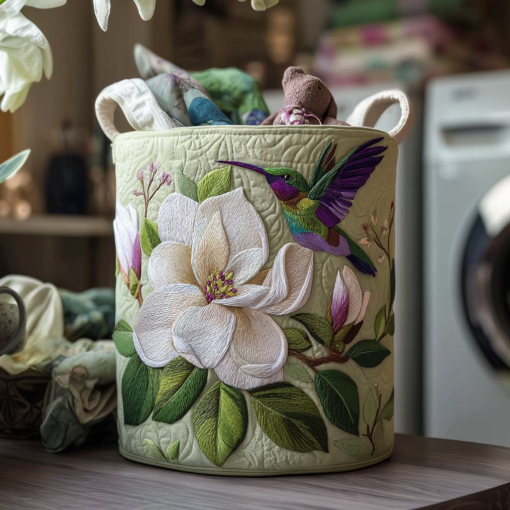 Hummingbird-Designed Laundry Basket
