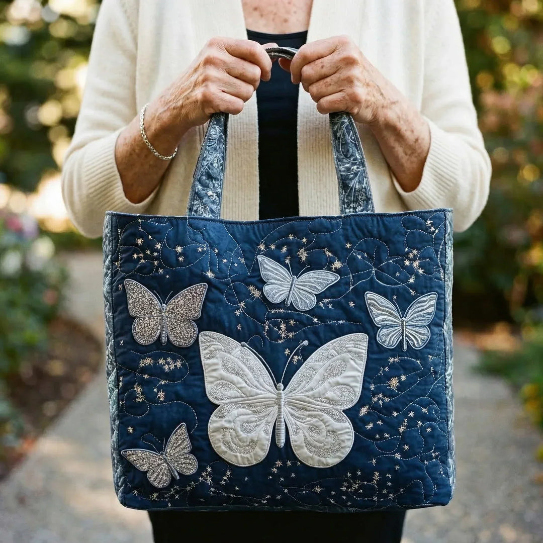 Handcrafted Silver Butterfly Bag