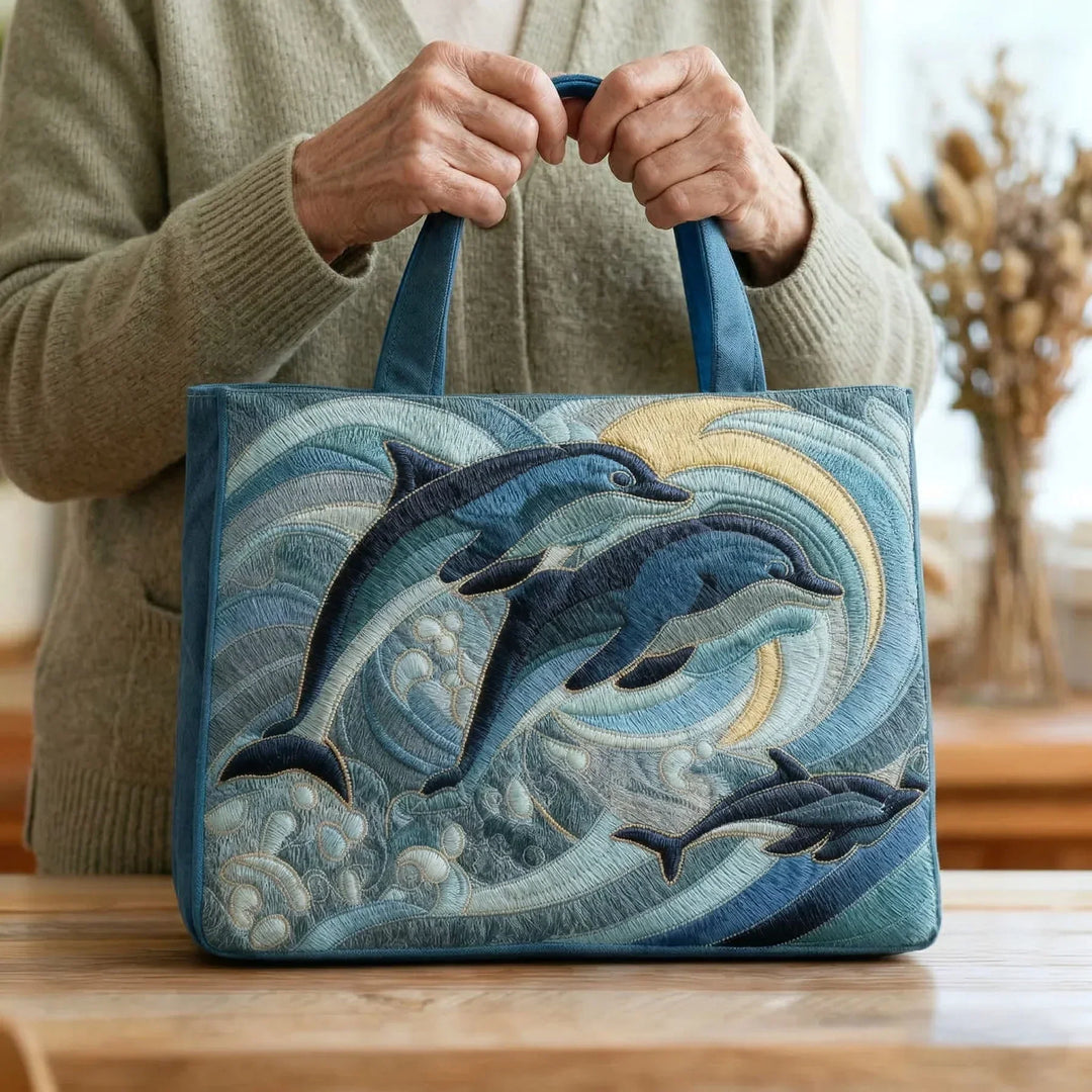 Ocean Dolphin Artisan Tote